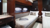 Princess 72 motor yacht twin cabin - Image courtesy of Princess Yachts International